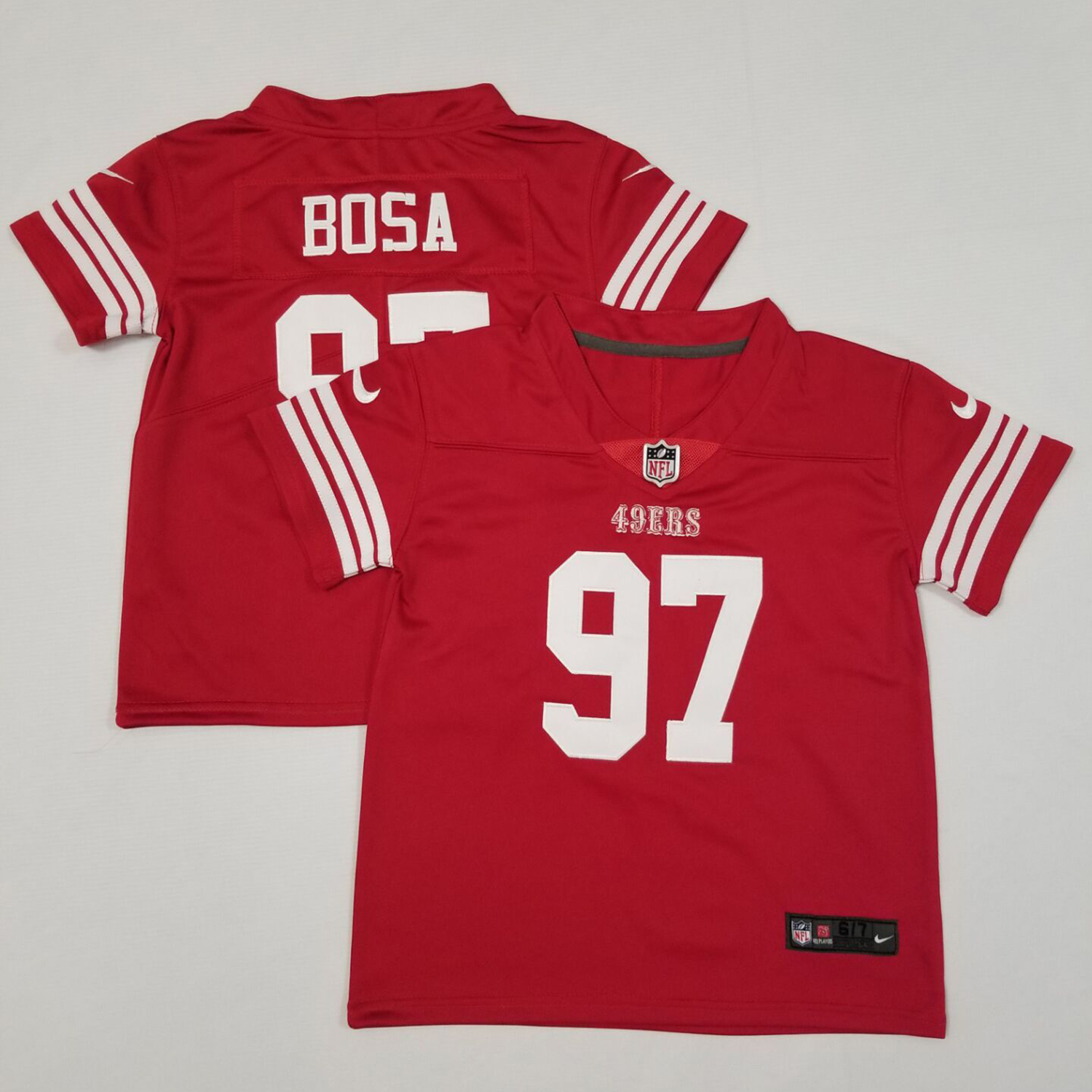 Toddler Nike 49ers #97 Nick Bosa Red Team Color Stitched NFL Vapor Untouchable Limited Jersey